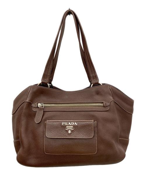 PRADA（プラダ）PRADA (プラダ) ハンドバッグ ブラウンの古着・服飾アイテム
