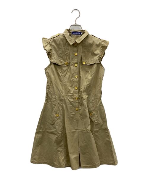 BURBERRY BLUE LABEL（バーバリーロンドンブルーレーベル）BURBERRY BLUE LABEL (バーバリーロンドンブルーレーベル) ノースリーブワンピース ベージュ サイズ:38の古着・服飾アイテム