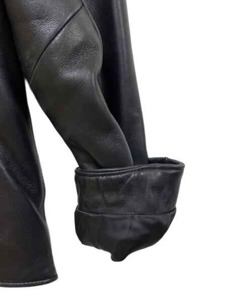 nano・universe（ナノ・ユニバース）nano・universe (ナノ・ユニバース) ラムシングルレザージャケット ブラック サイズ:Mの古着・服飾アイテム