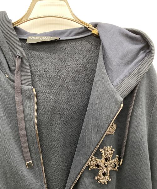 DOLCE & GABBANA（ドルチェ＆ガッバーナ）DOLCE & GABBANA (ドルチェ＆ガッバーナ) ジップパーカー ネイビー サイズ:46の古着・服飾アイテム