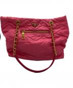 PRADAプラダ）の古着「チェーンバック」｜ピンク