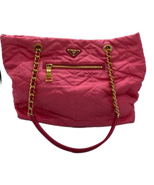 PRADA（プラダ）PRADA (プラダ) チェーンバック ピンクの古着・服飾アイテム