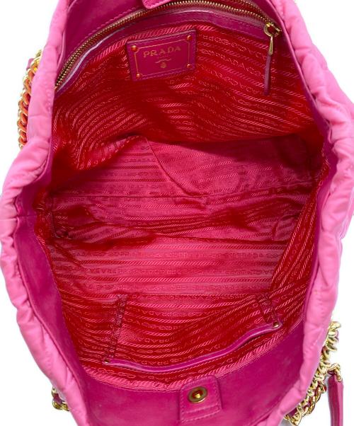 PRADA（プラダ）PRADA (プラダ) チェーンバック ピンクの古着・服飾アイテム