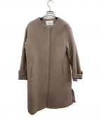 U.A. GreenLabelRelaxingユナイテッドアローズグリーンレーベル リラクシング）の古着「ショートビーバーノーカラーコート」｜ピンク