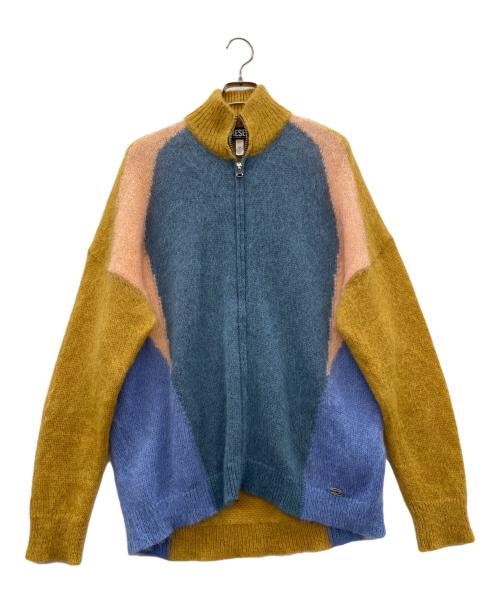 DIESEL（ディーゼル）DIESEL (ディーゼル) モヘアジップニット マルチカラー サイズ:Sの古着・服飾アイテム