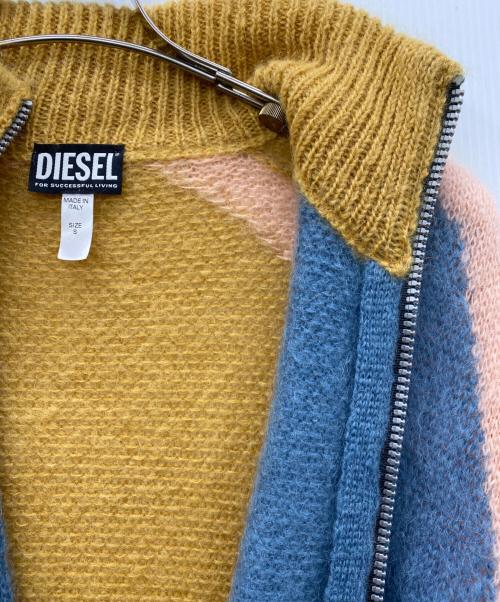 DIESEL（ディーゼル）DIESEL (ディーゼル) モヘアジップニット マルチカラー サイズ:Sの古着・服飾アイテム