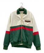 GUCCIグッチ）の古着「ジャケット」｜ホワイト×グリーン
