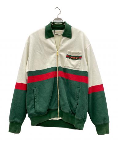 中古・古着通販】GUCCI (グッチ) ジャケット ホワイト×グリーン サイズ