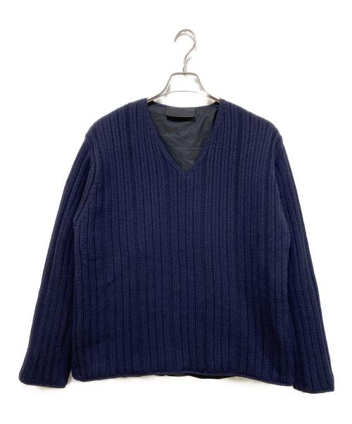 PRADA（プラダ）PRADA (プラダ) 厚手ニット ネイビー サイズ:48の古着・服飾アイテム