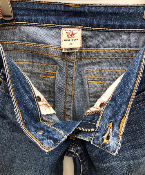 TRUE RELIGION（トゥルー レリジョン）TRUE RELIGION (トゥルー レリジョン) ローライズフレアデニムパンツ インディゴ サイズ: 61cm (W24)の古着・服飾アイテム