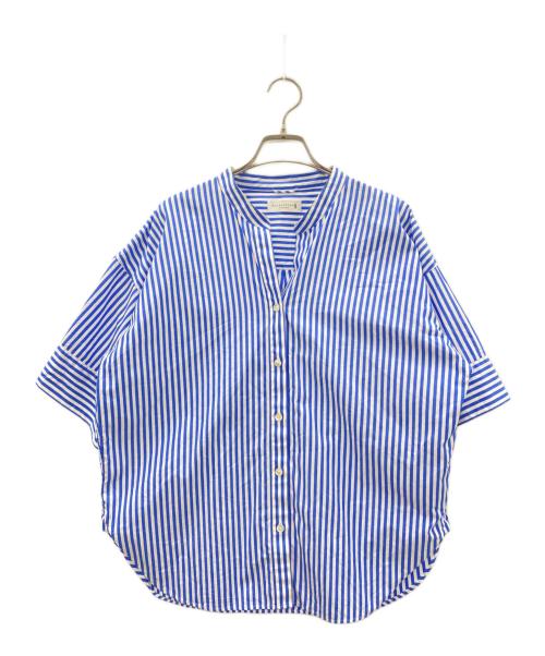 MACKINTOSH（マッキントッシュ）MACKINTOSH (マッキントッシュ) 半袖ブラウス ブルー×ホワイト サイズ:SIZE 38の古着・服飾アイテム