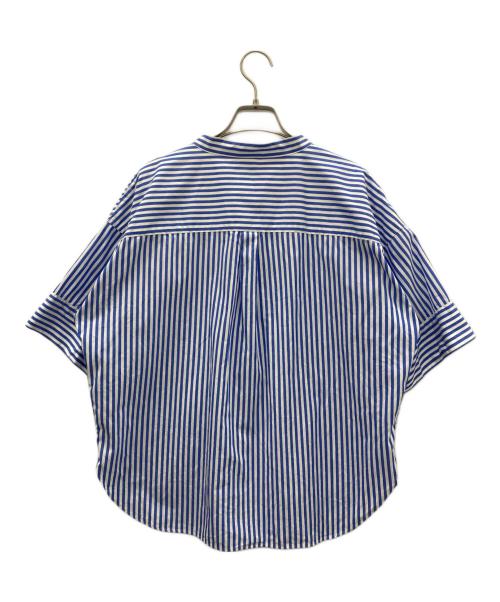 MACKINTOSH（マッキントッシュ）MACKINTOSH (マッキントッシュ) 半袖ブラウス ブルー×ホワイト サイズ:SIZE 38の古着・服飾アイテム