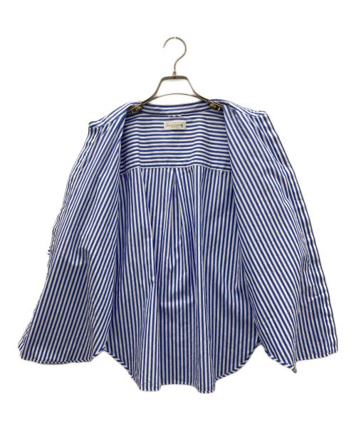MACKINTOSH（マッキントッシュ）MACKINTOSH (マッキントッシュ) 半袖ブラウス ブルー×ホワイト サイズ:SIZE 38の古着・服飾アイテム