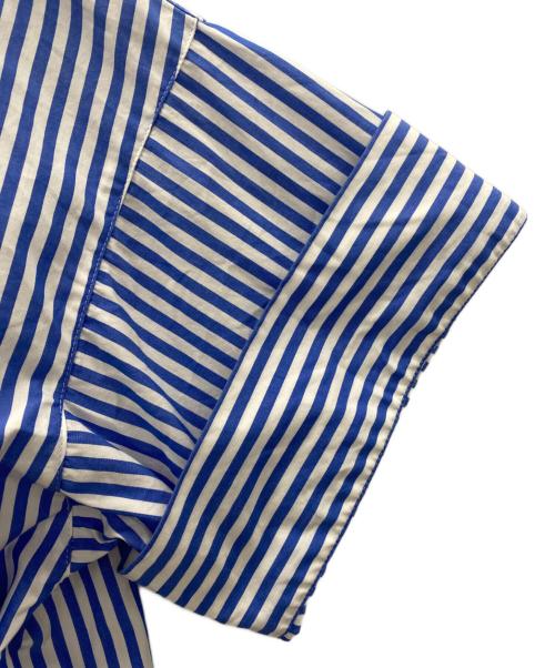 MACKINTOSH（マッキントッシュ）MACKINTOSH (マッキントッシュ) 半袖ブラウス ブルー×ホワイト サイズ:SIZE 38の古着・服飾アイテム