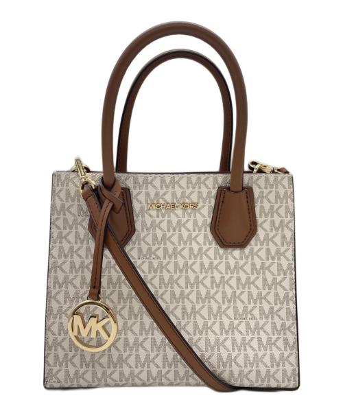 MICHAEL KORS（マイケル・コース）MICHAEL KORS (マイケル・コース) 2WAYショルダーバッグ ベージュの古着・服飾アイテム