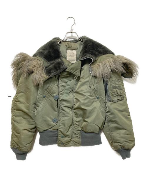 ALPHA（アルファ）ALPHA (アルファ) フライトジャケット オリーブ サイズ:Sの古着・服飾アイテム