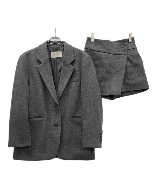 COCODEAL（ココディール）COCODEAL (ココディール) ツイードオーバージャケット グレー サイズ:Ｍの古着・服飾アイテム
