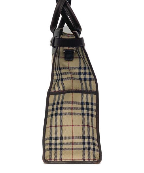 BURBERRY（バーバリー）BURBERRY (バーバリー) 2WAYバッグ ベージュ×ブラウンの古着・服飾アイテム