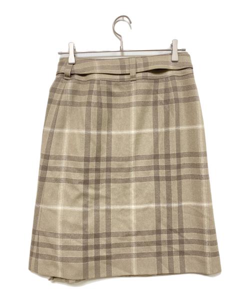 BURBERRY LONDON（バーバリーロンドン）BURBERRY LONDON (バーバリーロンドン) チェックスカート ベージュ×ブラウン サイズ:38の古着・服飾アイテム