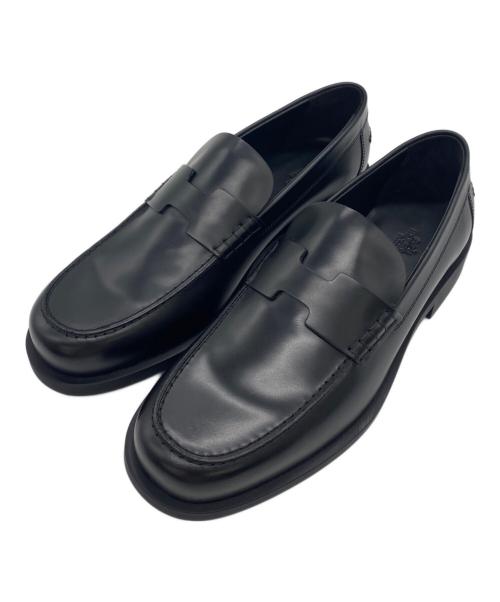 HERMES（エルメス）HERMES (エルメス) モカシンローファー ブラック サイズ:42 1/2の古着・服飾アイテム