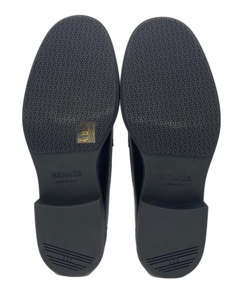 HERMES（エルメス）HERMES (エルメス) モカシンローファー ブラック サイズ:42 1/2の古着・服飾アイテム