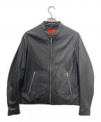 ROSSOロッソ）の古着「レザージャケット」｜ブラック