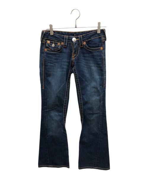 TRUE RELIGION（トゥルー レリジョン）TRUE RELIGION (トゥルー レリジョン) ローライズフレアデニムパンツ インディゴ サイズ: 61cm (W24)の古着・服飾アイテム