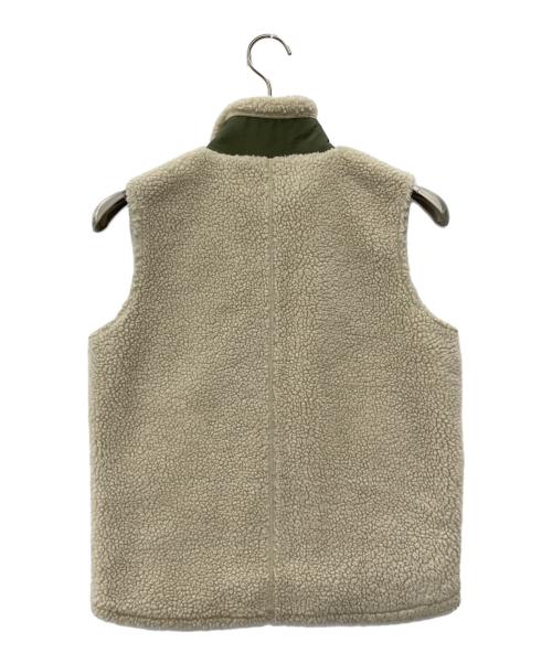 Patagonia（パタゴニア）Patagonia (パタゴニア) フリースベスト ベージュ×グリーン サイズ:Lの古着・服飾アイテム