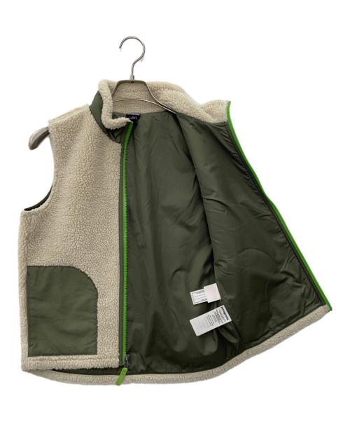 Patagonia（パタゴニア）Patagonia (パタゴニア) フリースベスト ベージュ×グリーン サイズ:Lの古着・服飾アイテム