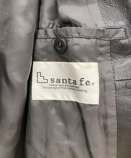 santa fe（サンタフェ）santa fe (サンタフェ) レザーブルゾン ブラック サイズ:SIZE 52の古着・服飾アイテム