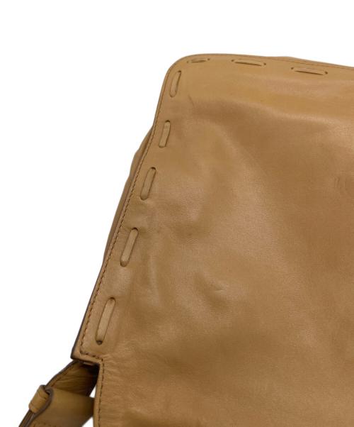 BOTTEGA VENETA（ボッテガベネタ）BOTTEGA VENETA (ボッテガベネタ) レザーショルダーバッグ キャメルの古着・服飾アイテム
