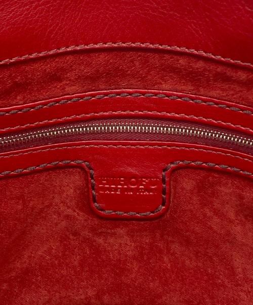 HIROFU（ヒロフ）HIROFU (ヒロフ) レザートートバッグ レッドの古着・服飾アイテム