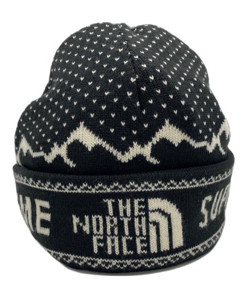 THE NORTH FACE（ザ ノース フェイス）THE NORTH FACE (ザ ノース フェイス) SUPREME (シュプリーム) ニット帽 ブラック サイズ:24の古着・服飾アイテム