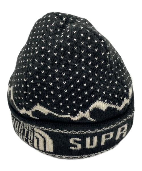 THE NORTH FACE（ザ ノース フェイス）THE NORTH FACE (ザ ノース フェイス) SUPREME (シュプリーム) ニット帽 ブラック サイズ:24の古着・服飾アイテム