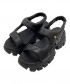 STACCATOスタッカート）の古着「パデッドラギッドソールサンダル」｜ブラック