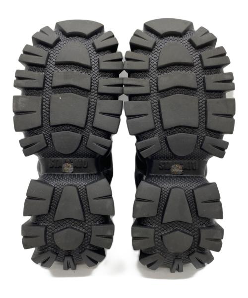 STACCATO（スタッカート）STACCATO (スタッカート) パデッドラギッドソールサンダル ブラック サイズ:23.5の古着・服飾アイテム