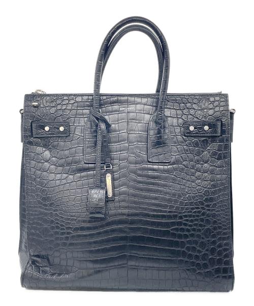 Saint Laurent Paris（サンローランパリ）Saint Laurent Paris (サンローランパリ) レザーハンドバッグ ブラックの古着・服飾アイテム