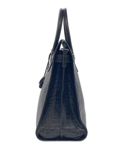 Saint Laurent Paris（サンローランパリ）Saint Laurent Paris (サンローランパリ) レザーハンドバッグ ブラックの古着・服飾アイテム