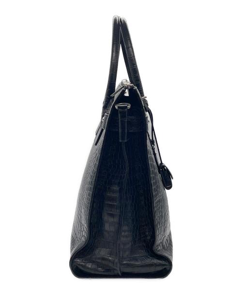 Saint Laurent Paris（サンローランパリ）Saint Laurent Paris (サンローランパリ) レザーハンドバッグ ブラックの古着・服飾アイテム