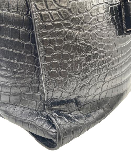 Saint Laurent Paris（サンローランパリ）Saint Laurent Paris (サンローランパリ) レザーハンドバッグ ブラックの古着・服飾アイテム