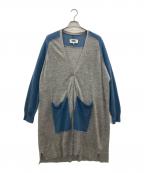 MM6 Maison Margielaエムエムシックスメゾンマルジェラ）の古着「カーディガン」｜グレー×ブルー