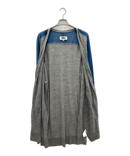 MM6 Maison Margiela（エムエムシックスメゾンマルジェラ）MM6 Maison Margiela (エムエムシックスメゾンマルジェラ) カーディガン グレー×ブルー サイズ:XLの古着・服飾アイテム