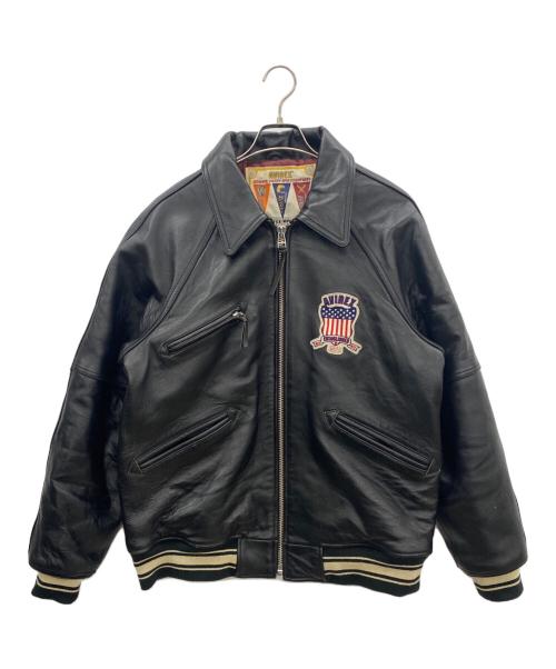 AVIREX（アヴィレックス）AVIREX (アヴィレックス) レザージャケット ブラック サイズ:XLの古着・服飾アイテム