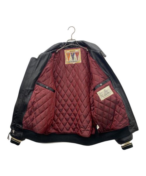 AVIREX（アヴィレックス）AVIREX (アヴィレックス) レザージャケット ブラック サイズ:XLの古着・服飾アイテム