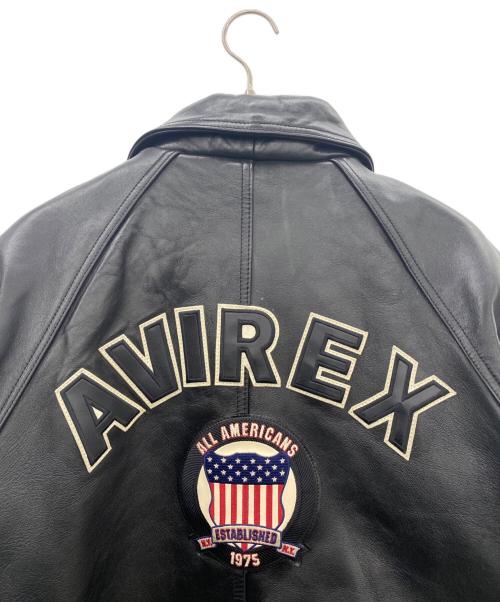 AVIREX（アヴィレックス）AVIREX (アヴィレックス) レザージャケット ブラック サイズ:XLの古着・服飾アイテム