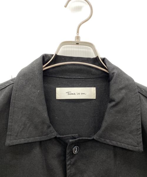 Time is on（タイムイズオン）Time is on (タイムイズオン) サファリシャツ ブラック サイズ:FREEの古着・服飾アイテム