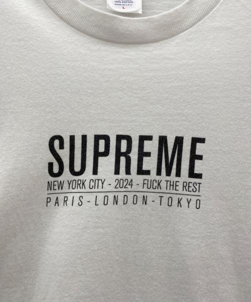 SUPREME（シュプリーム）SUPREME (シュプリーム) 半袖カットソー ホワイト サイズ:Lの古着・服飾アイテム