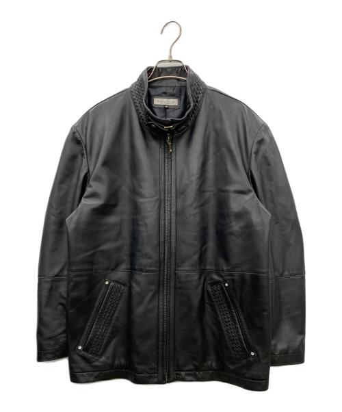 rotary group（ロータリーグループ）rotary group (ロータリーグループ) レザージャケット ブラック サイズ:48の古着・服飾アイテム