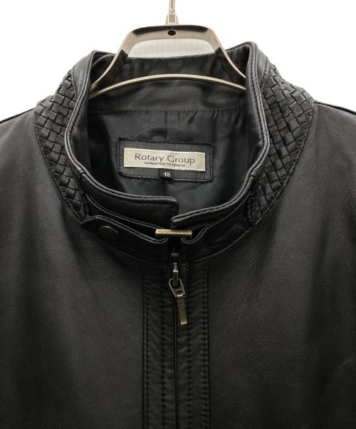 rotary group（ロータリーグループ）rotary group (ロータリーグループ) レザージャケット ブラック サイズ:48の古着・服飾アイテム