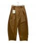 STUDIO NICHOLSON（スタジオ ニコルソン）の古着「YALE DOUBLE PLEAT VOLUME PANTS」｜ブラウン